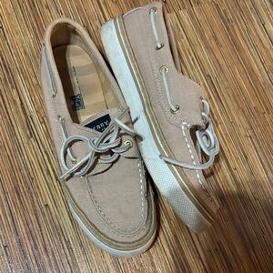 Sperry women's Canvas Tan Boat Shoes